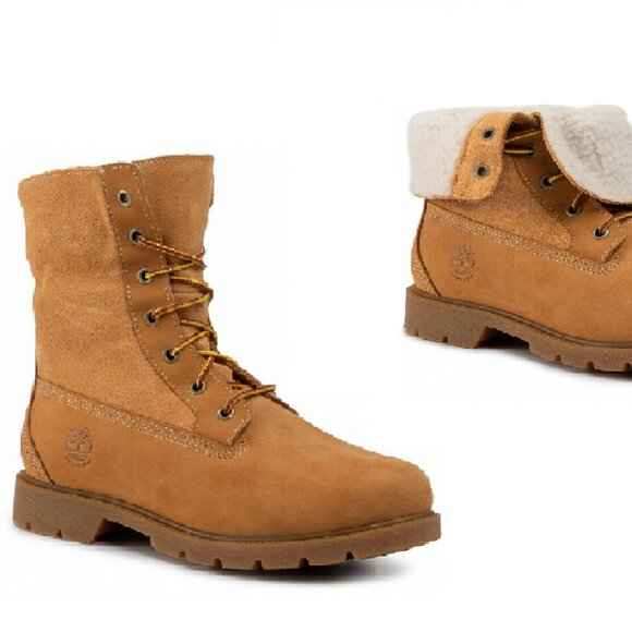 Timberland Women's Linden Woods Fold Down Waterproof Nubuck Boots A1KGC Size 6.5 - Picture 1 of 11